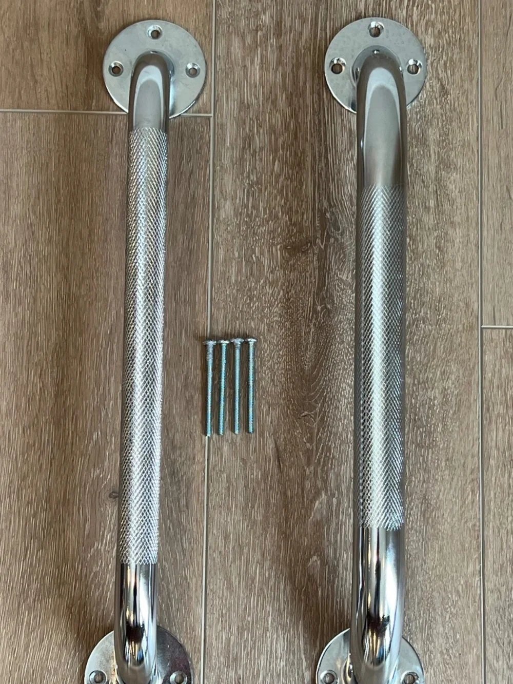 2 Guardian Medline Stainless Steel Grab Bars (17 inches long)